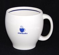 Starbucks Barista Abbey Blue & White Coffee Mug